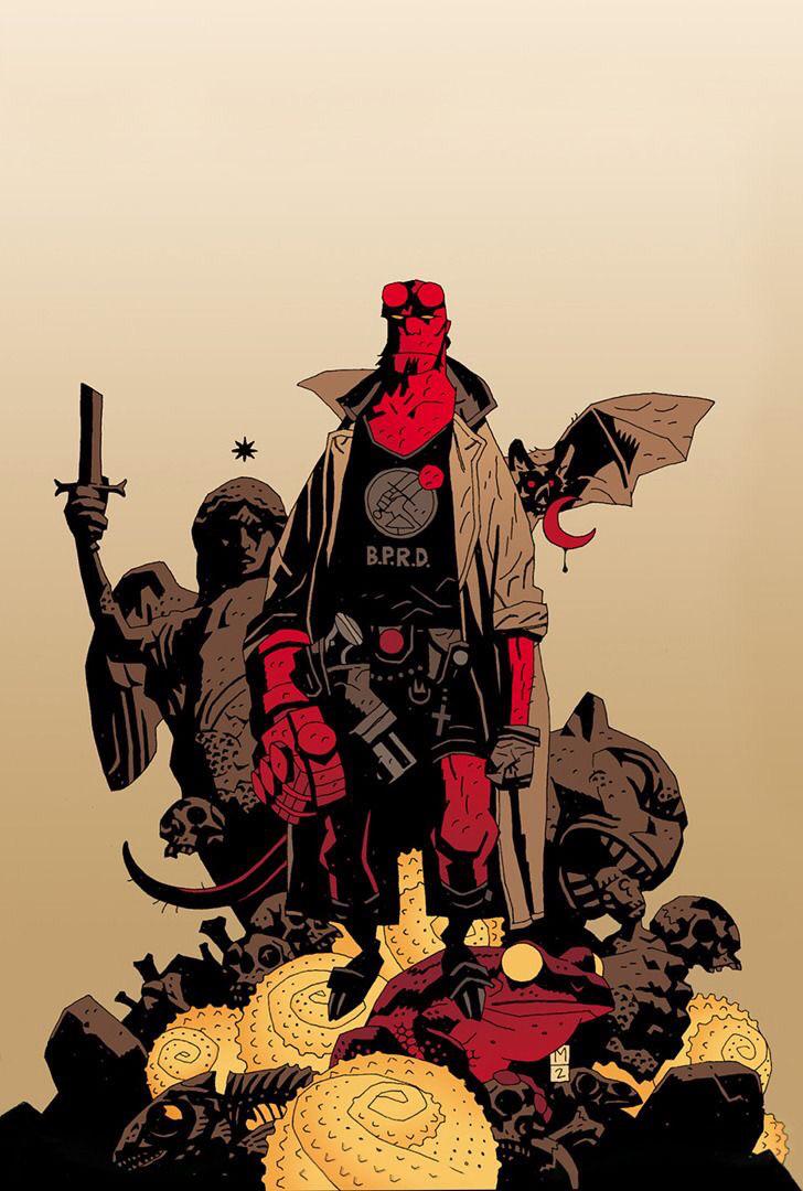 Inside Hellboy comics panel